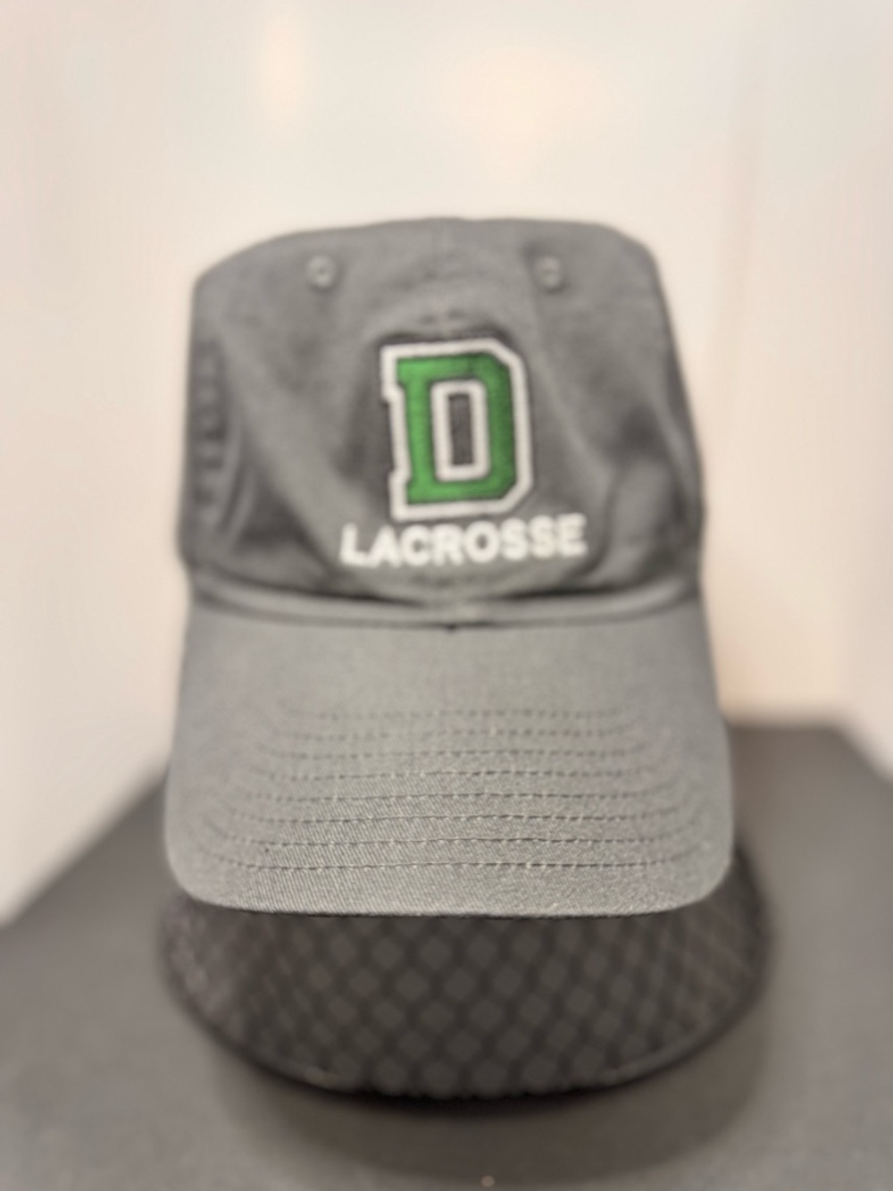 Nike Gray Cap with Green 'D' Lacrosse Patch